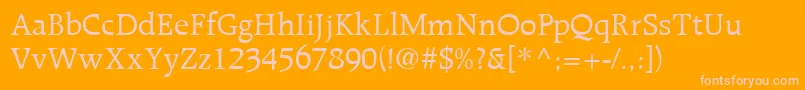 RaleighLt Font – Pink Fonts on Orange Background