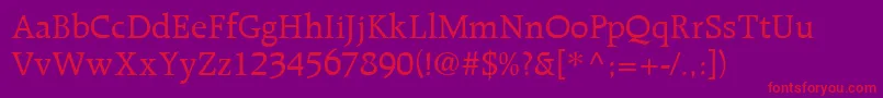 RaleighLt Font – Red Fonts on Purple Background