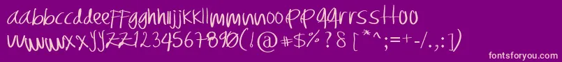 Csdesign Font – Pink Fonts on Purple Background