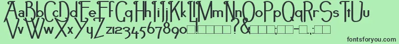 NEBB Font – Black Fonts on Green Background