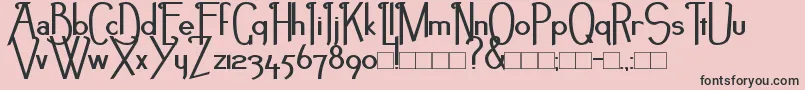 NEBB Font – Black Fonts on Pink Background