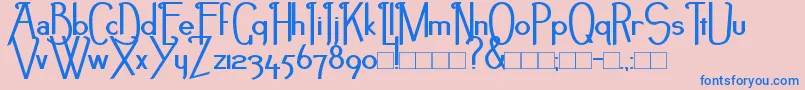 NEBB Font – Blue Fonts on Pink Background