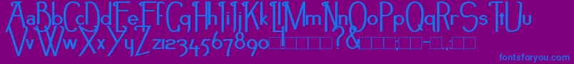 NEBB Font – Blue Fonts on Purple Background