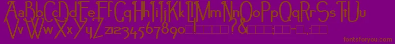 NEBB Font – Brown Fonts on Purple Background