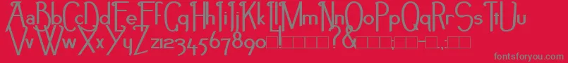 NEBB Font – Gray Fonts on Red Background