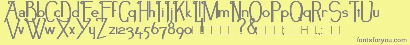 Шрифт NEBB – серые шрифты на жёлтом фоне