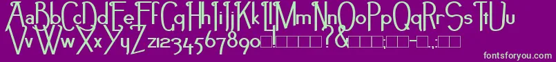 NEBB Font – Green Fonts on Purple Background