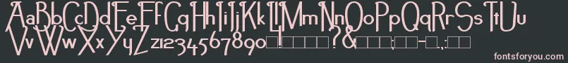 NEBB Font – Pink Fonts on Black Background