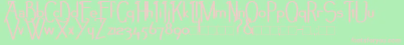 NEBB Font – Pink Fonts on Green Background