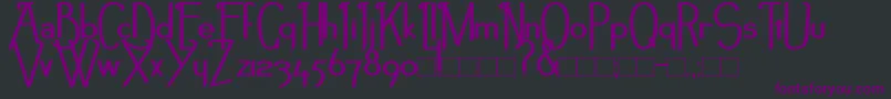 NEBB Font – Purple Fonts on Black Background