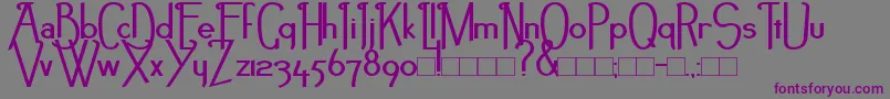 NEBB-Schriftart – Violette Schriften auf grauem Hintergrund