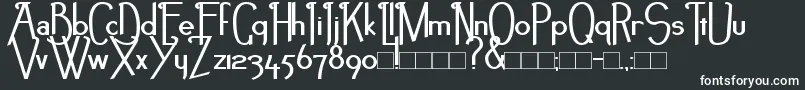 Шрифт NEBB – белые шрифты на чёрном фоне