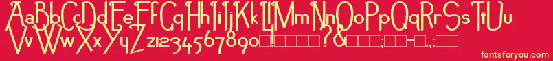 NEBB Font – Yellow Fonts on Red Background