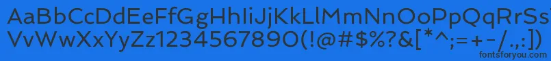 Czcionka SpinnakerRegular – czarne czcionki na niebieskim tle