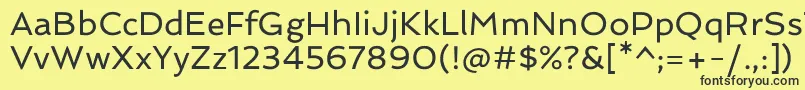 SpinnakerRegular Font – Black Fonts on Yellow Background