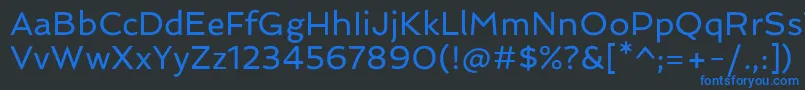 SpinnakerRegular Font – Blue Fonts on Black Background