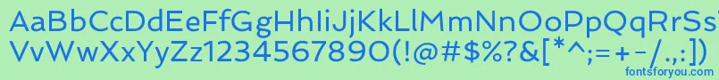 SpinnakerRegular Font – Blue Fonts on Green Background