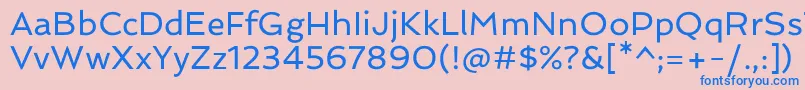 SpinnakerRegular Font – Blue Fonts on Pink Background