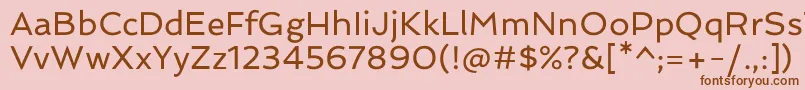 SpinnakerRegular Font – Brown Fonts on Pink Background