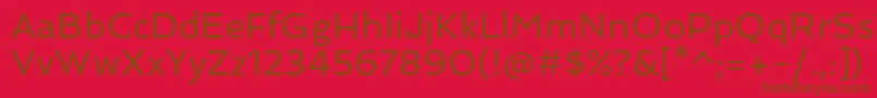 SpinnakerRegular Font – Brown Fonts on Red Background