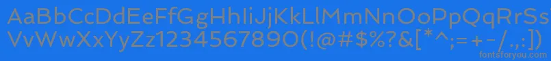 SpinnakerRegular Font – Gray Fonts on Blue Background