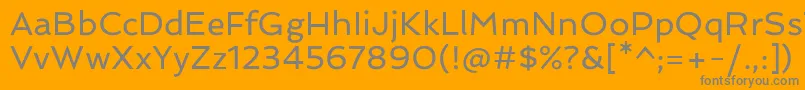 SpinnakerRegular Font – Gray Fonts on Orange Background
