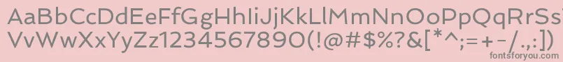 SpinnakerRegular Font – Gray Fonts on Pink Background
