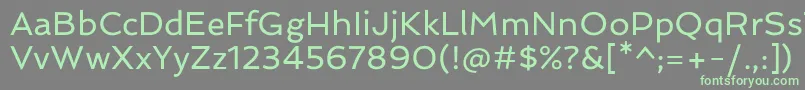 SpinnakerRegular Font – Green Fonts on Gray Background