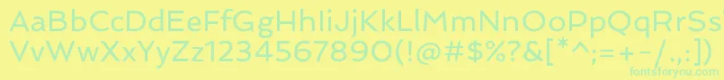 SpinnakerRegular Font – Green Fonts on Yellow Background