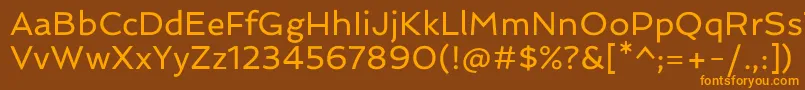 SpinnakerRegular Font – Orange Fonts on Brown Background