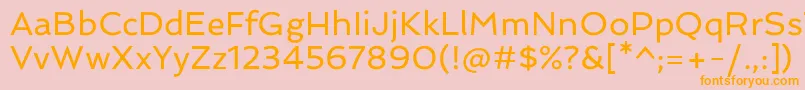 SpinnakerRegular Font – Orange Fonts on Pink Background