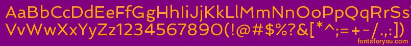 SpinnakerRegular Font – Orange Fonts on Purple Background