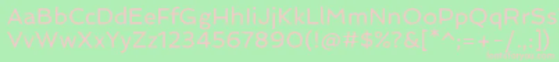 SpinnakerRegular Font – Pink Fonts on Green Background