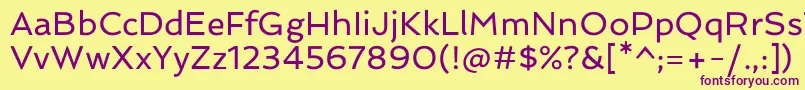 SpinnakerRegular Font – Purple Fonts on Yellow Background