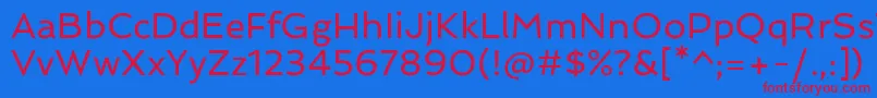 SpinnakerRegular Font – Red Fonts on Blue Background