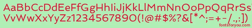 SpinnakerRegular Font – Red Fonts on Green Background