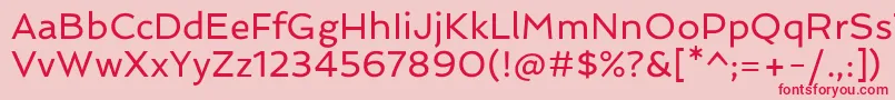 SpinnakerRegular Font – Red Fonts on Pink Background