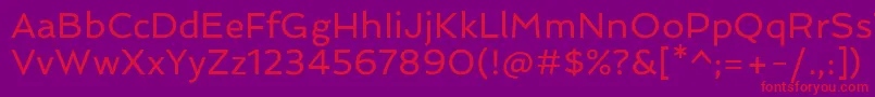 SpinnakerRegular Font – Red Fonts on Purple Background