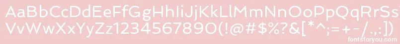 SpinnakerRegular Font – White Fonts on Pink Background