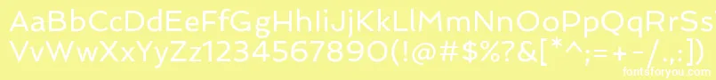 SpinnakerRegular Font – White Fonts on Yellow Background