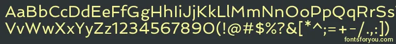 SpinnakerRegular Font – Yellow Fonts on Black Background