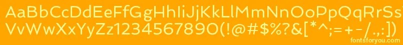 SpinnakerRegular Font – Yellow Fonts on Orange Background