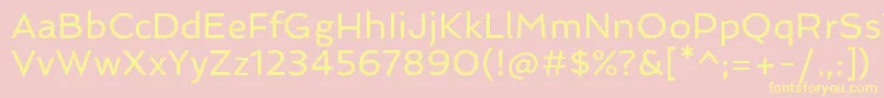 SpinnakerRegular Font – Yellow Fonts on Pink Background