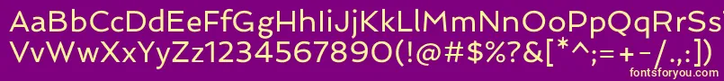 SpinnakerRegular Font – Yellow Fonts on Purple Background