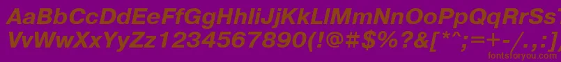 PragmaticakoicttBolditalic Font – Brown Fonts on Purple Background