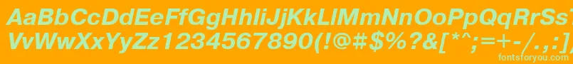 PragmaticakoicttBolditalic Font – Green Fonts on Orange Background