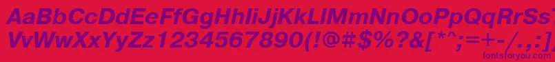 PragmaticakoicttBolditalic Font – Purple Fonts on Red Background