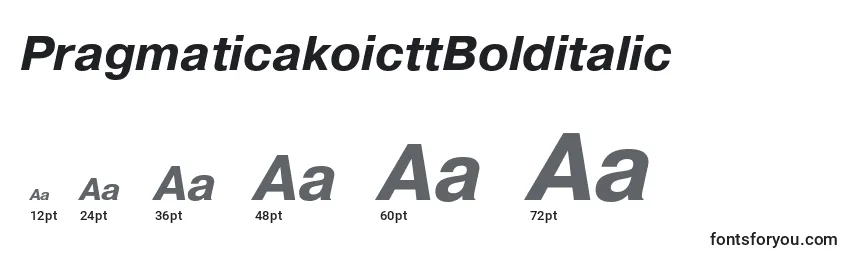 PragmaticakoicttBolditalic Font Sizes