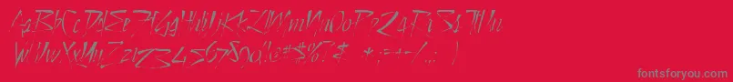Stilltimegaunt Font – Gray Fonts on Red Background