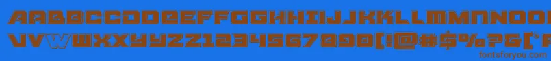 Aircruiserbevel Font – Brown Fonts on Blue Background